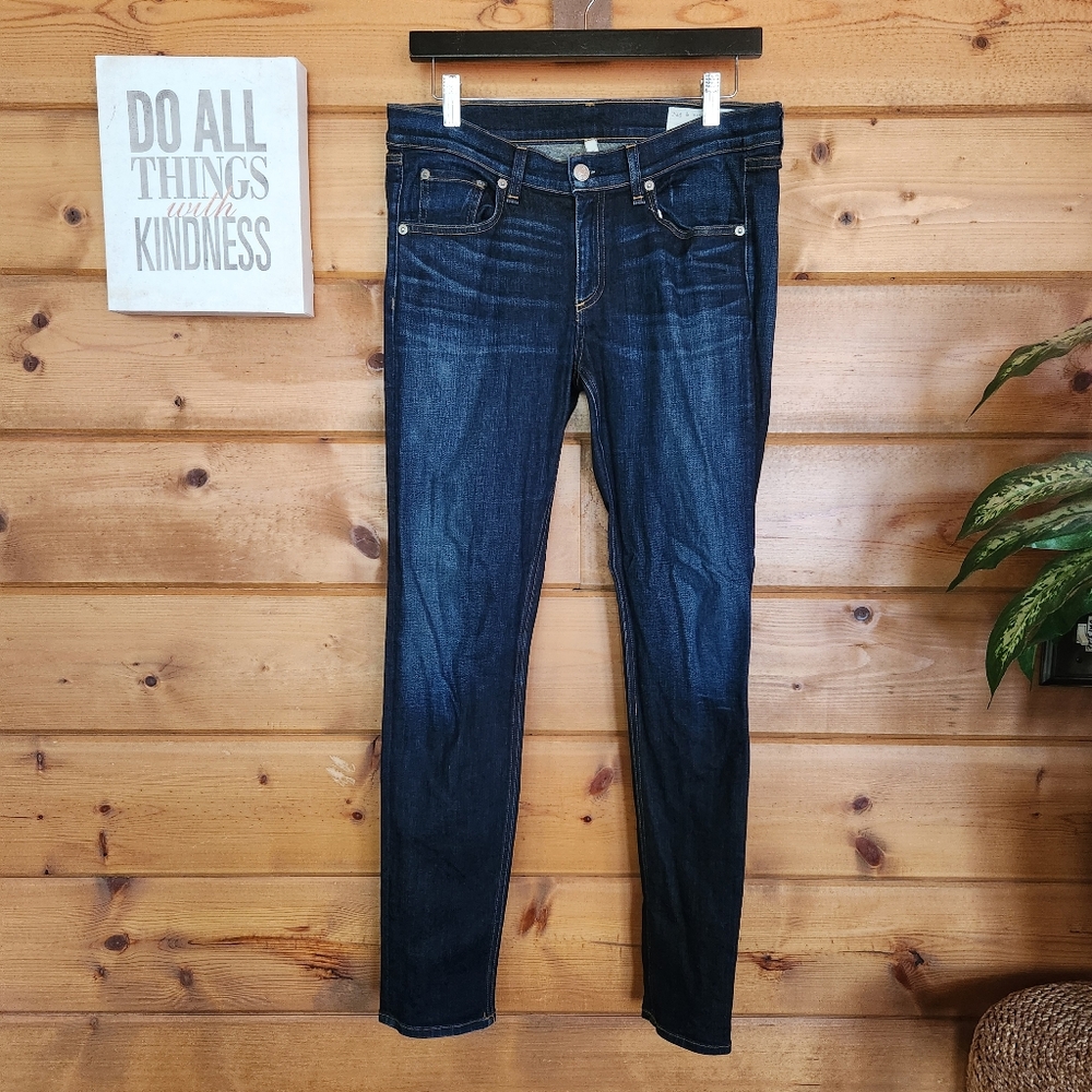 Rag & Bone W1502K520 Kensington Dark Wash Skinny Jeans USA Stretch Size 29 X 30"